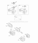 Exhaust System Fuel Supply Diagram and Parts List for  Briggs and Stratton Engine